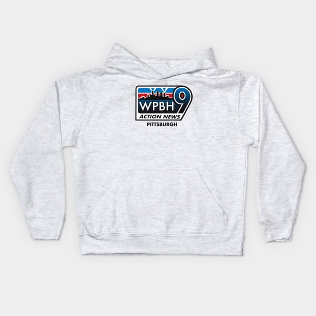 WPBH Channel 9 Action News Kids Hoodie by Alema Art